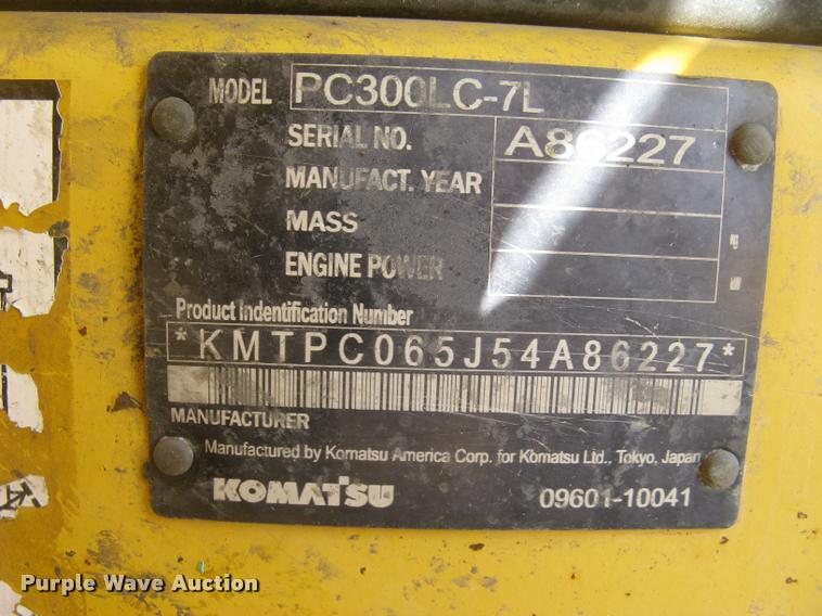 image for item L3870 2004 Komatsu PC300LC-7L excavator