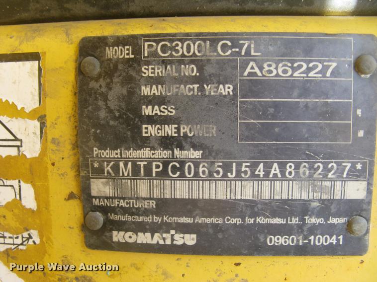 image for item L3870 2004 Komatsu PC300LC-7L excavator