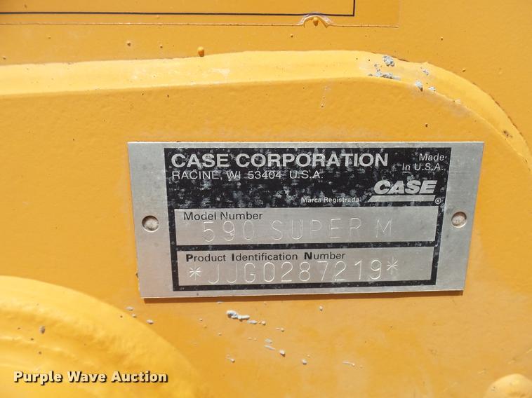 image for item L7039 2002 Case 590 Super M backhoe