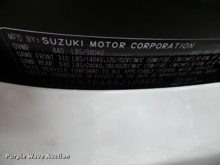 image for item BV9361 2008 Suzuki GSX-R600 motorcycle