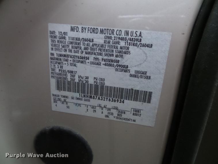 image for item K8176 2002 Lincoln LS