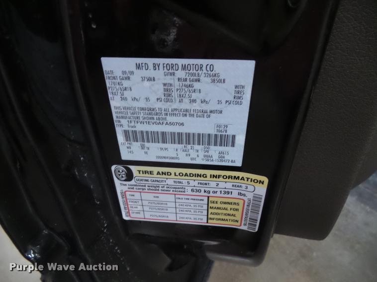 image for item K8180 2010 Ford F150 XLT SuperCrew pickup truck