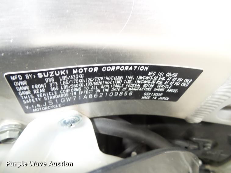 image for item BV9284 2006 Suzuki GSX1300RZK6 Hayabusa Limited Edition motorcycle