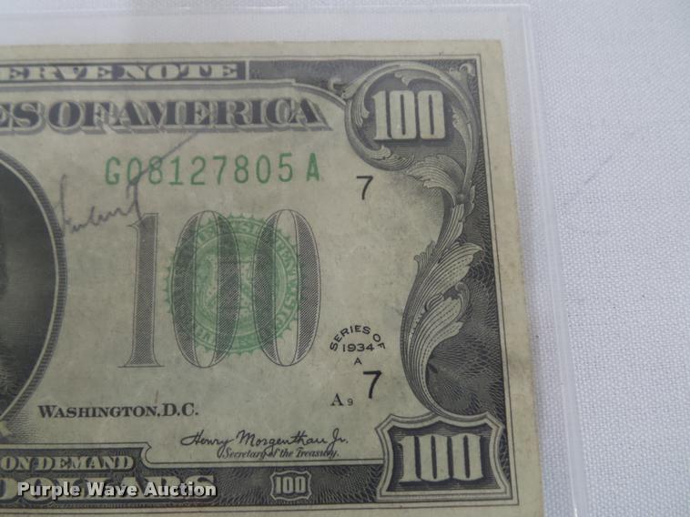 image for item BV9338 (2) $100 bills
