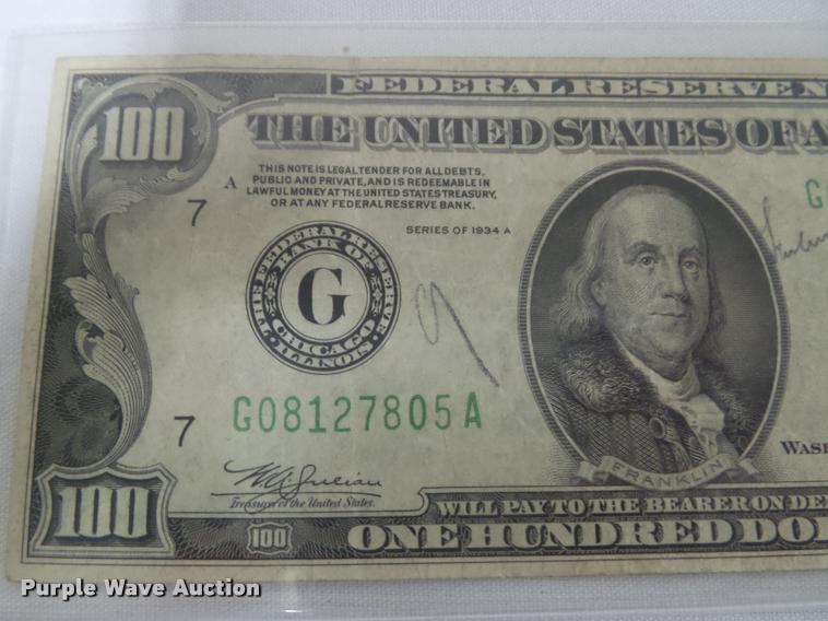 image for item BV9338 (2) $100 bills