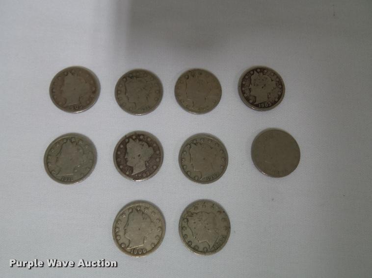 image for item BV9341 (10) Liberty head nickels