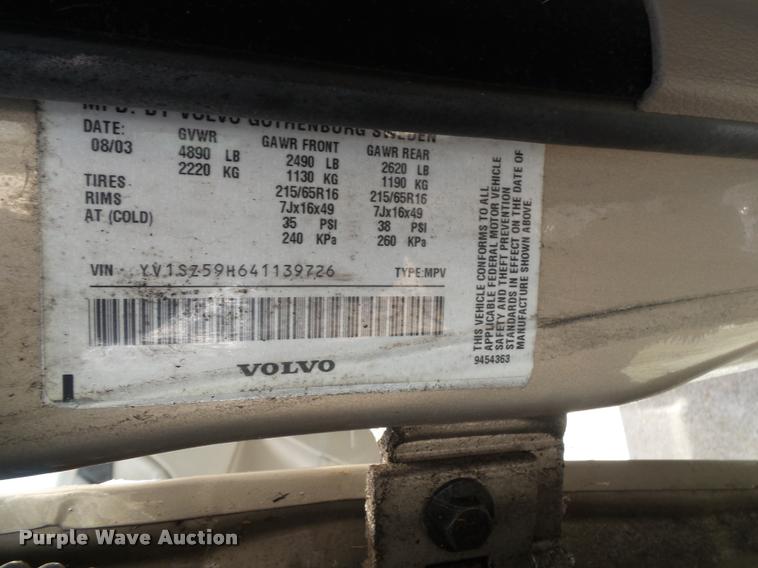 image for item K8193 2004 Volvo XC70 Cross Country