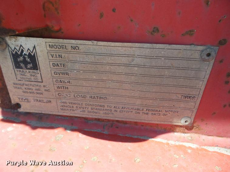 image for item AG9366 2000 Trail King TX100HDG-463 lowboy equipment trailer
