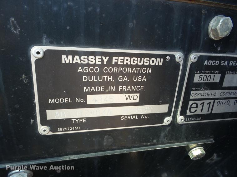 image for item AG9373 2003 Massey Ferguson 4345 tractor