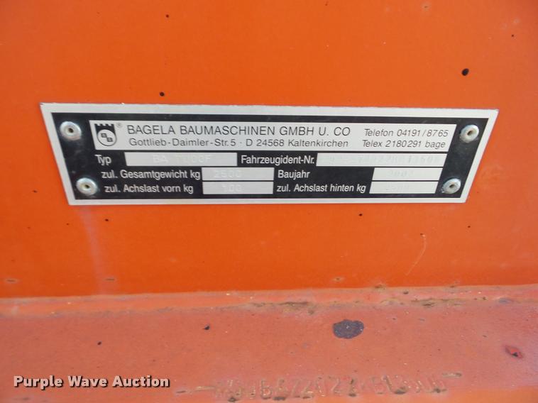 image for item AG9380 2007 Bagela BA7000F asphalt recycler