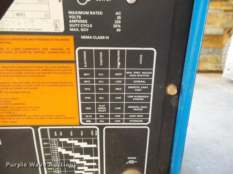 image for item AP9703 Miller Thunderbolt 225 arc welder
