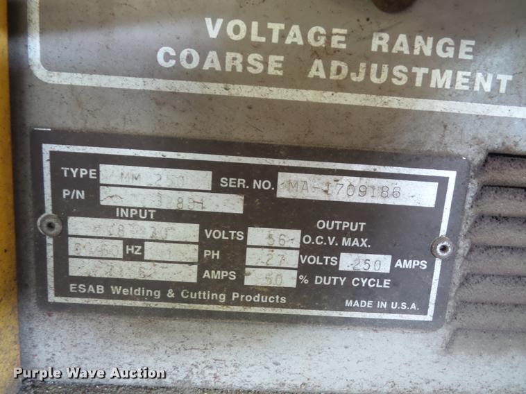 image for item BV9842 1997 Esab 250 arc welder