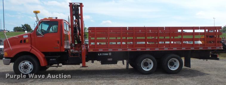 image for item K3670 1999 Sterling L9000 flatbed truck with crane