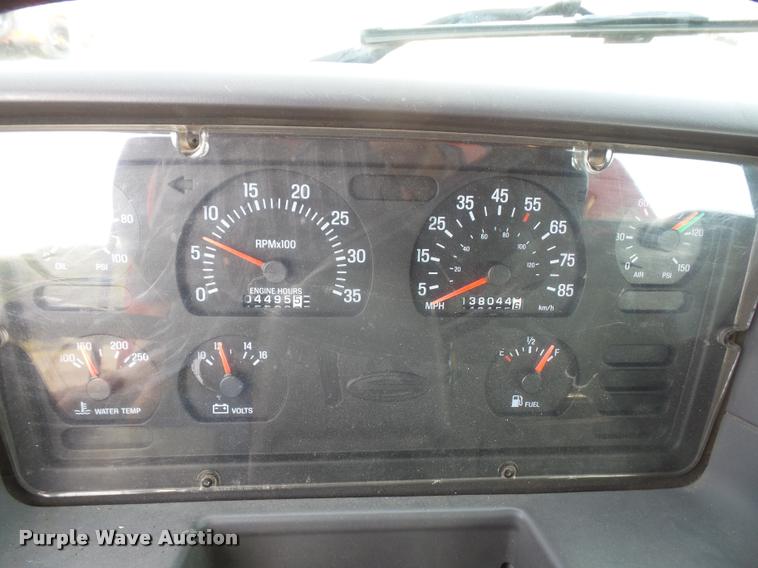 image for item K3670 1999 Sterling L9000 flatbed truck with crane