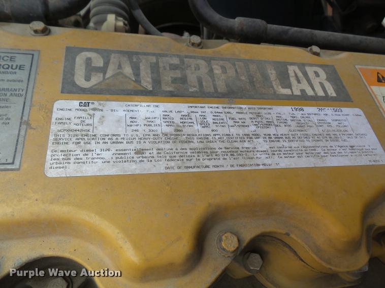 image for item K3670 1999 Sterling L9000 flatbed truck with crane