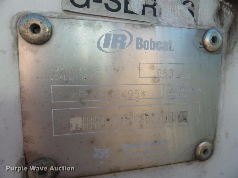 image for item L1636 2001 Bobcat 863 G skid steer