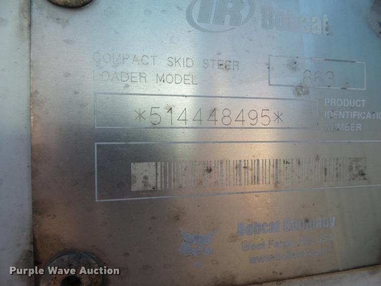 image for item L1636 2001 Bobcat 863 G skid steer