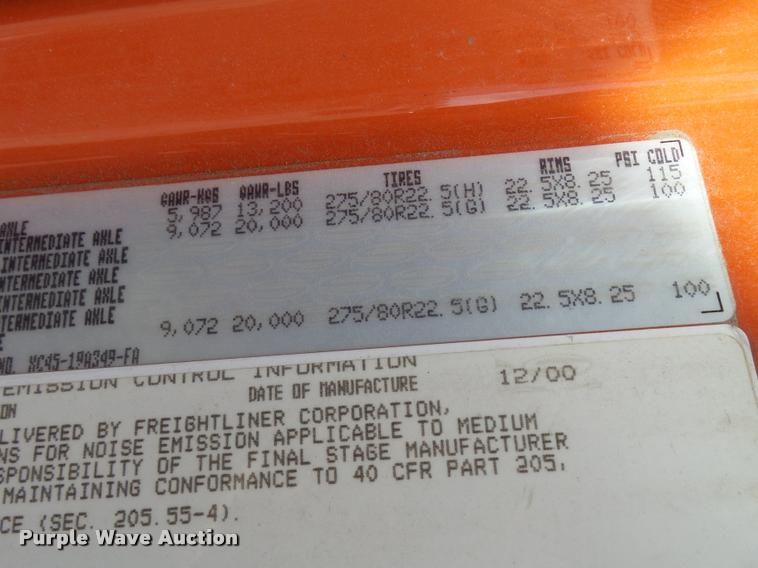 image for item L2662 2001 Sterling L7500 dump truck