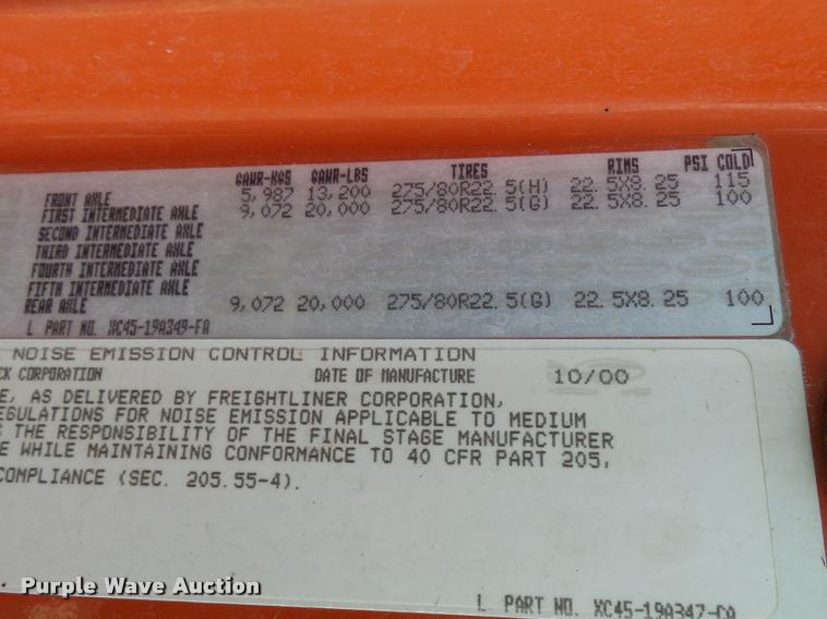 image for item L2675 2001 Sterling L7500 dump truck