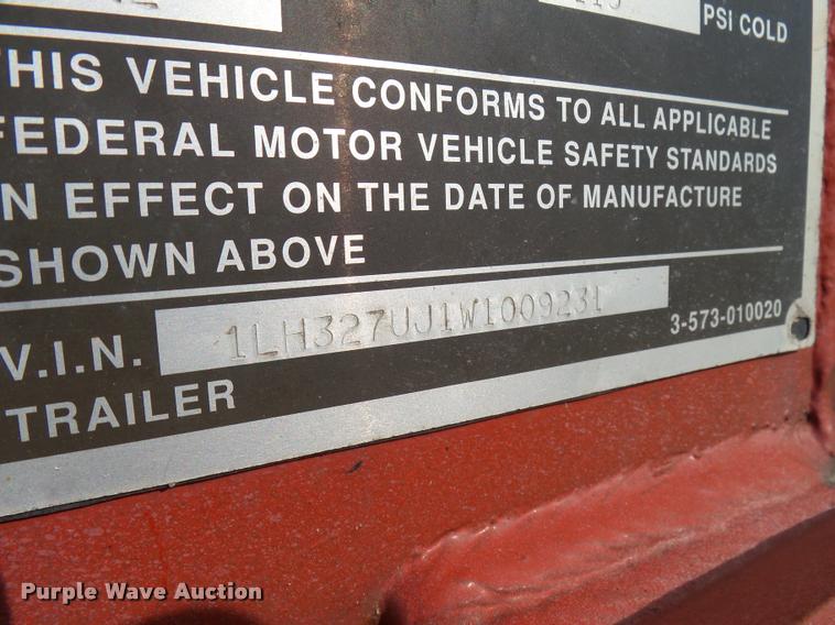 image for item L2676 1997 Landoll 327-48 lowboy equipment trailer