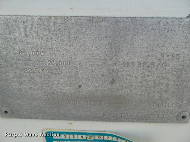 image for item BZ9857 1996 Fruehauf tank trailer