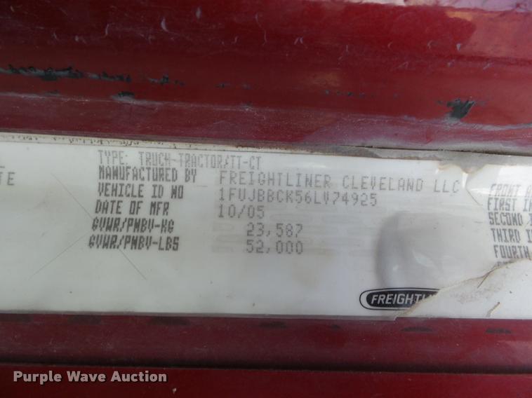 image for item DB3531 2006 Freightliner ST120 semi truck