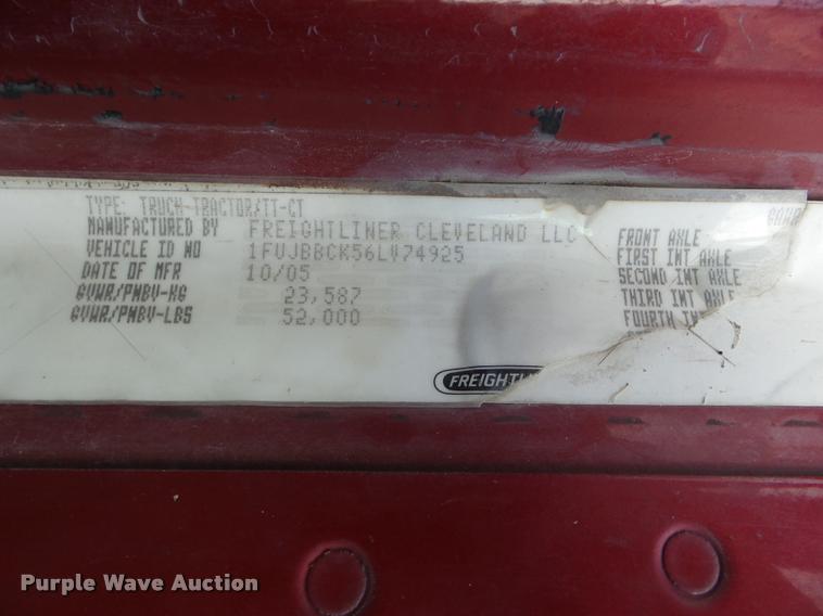 image for item DB3531 2006 Freightliner ST120 semi truck