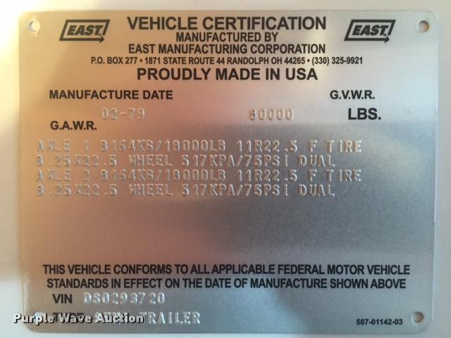 image for item J1633 1980 East end dump trailer