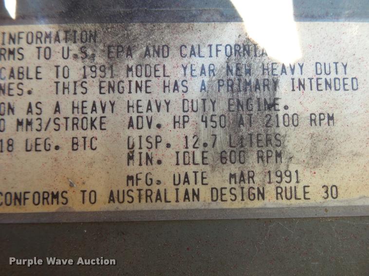 image for item K1103 1991 Freightliner FLD semi truck