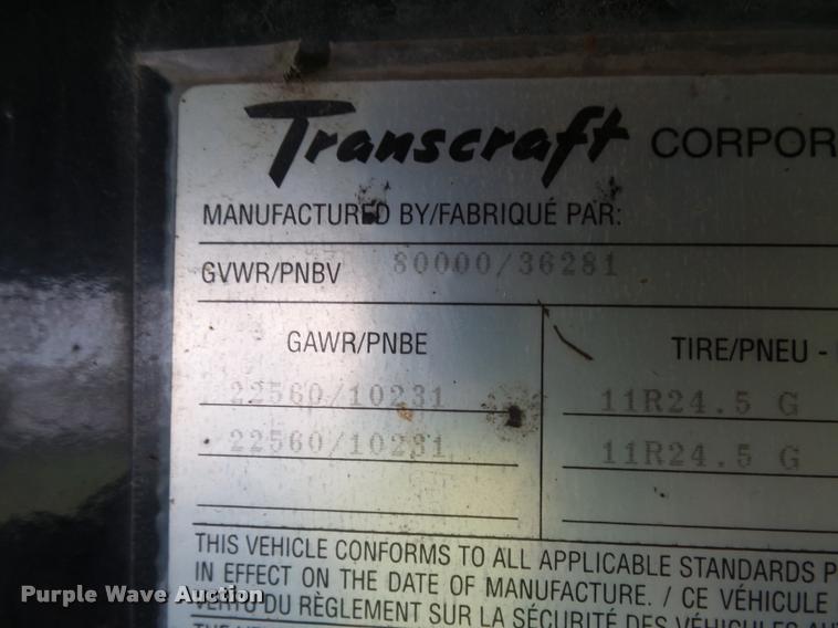 image for item K1976 2003 Transcraft Eagle II flatbed trailer