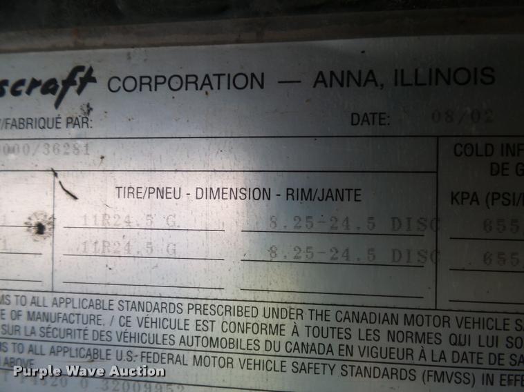 image for item K1976 2003 Transcraft Eagle II flatbed trailer