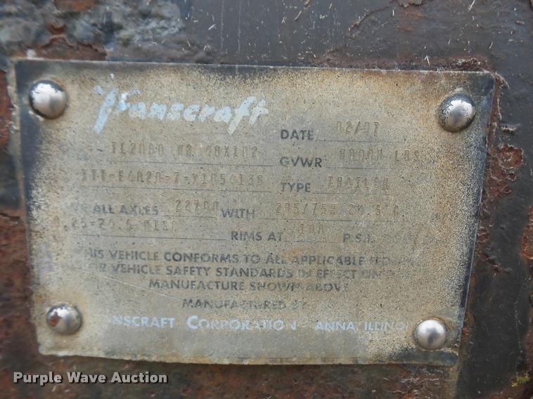 image for item K3501 1997 Transcraft TL2000 flatbed trailer