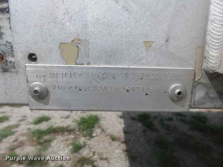 image for item K6999 2000 Utility flatbed trailer