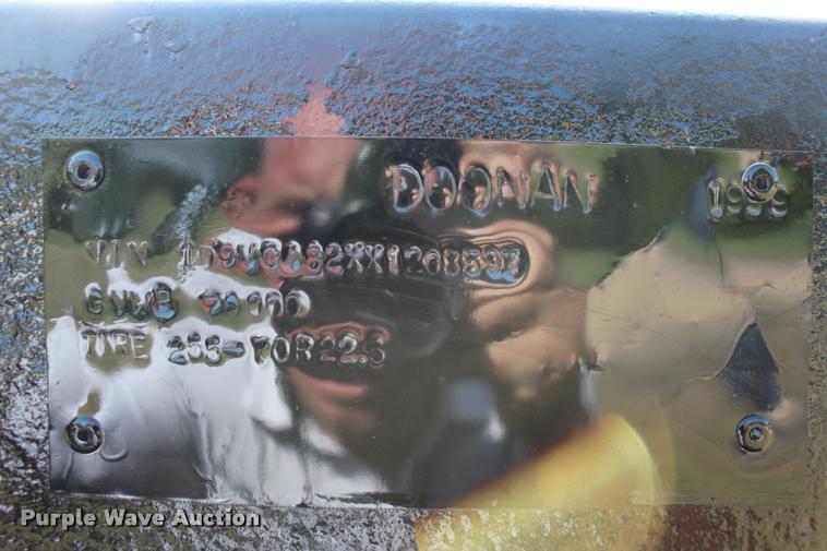 image for item L4802 1999 Doonan lowboy equipment trailer