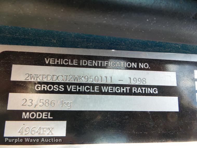 image for item L6979 1998 Western Star 4964FX semi truck