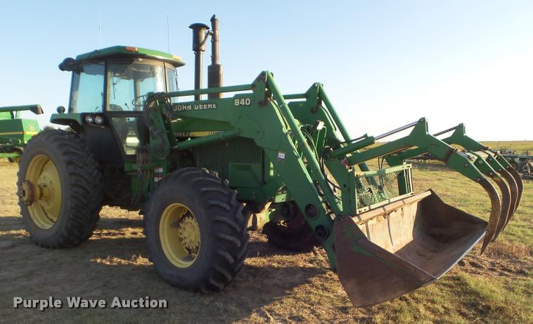 image for item DA4545 1987 John Deere 4650 MFWD tractor