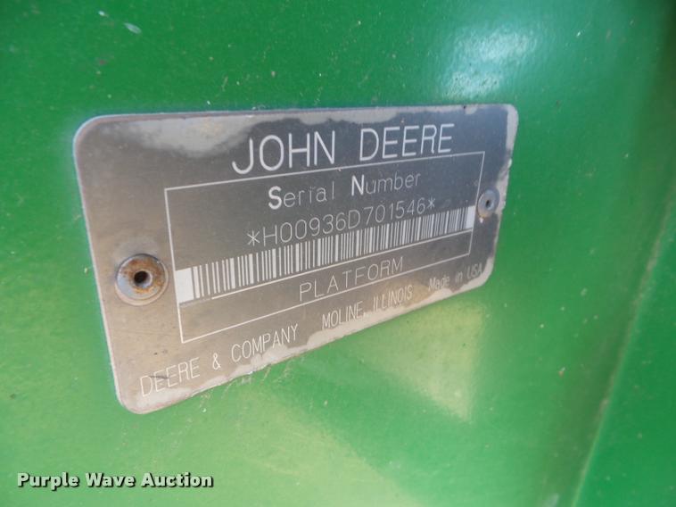 image for item DA4553 2003 John Deere 936D draper head