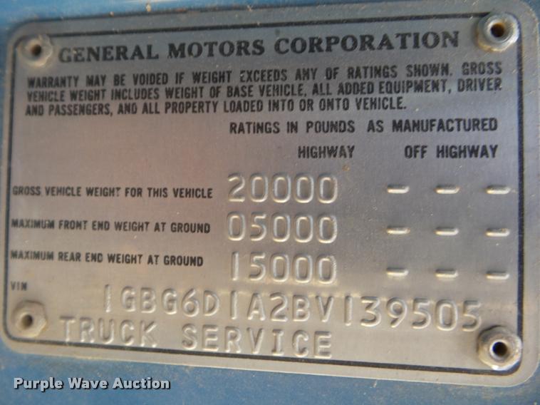 image for item DA4557 1981 Chevrolet C60 grain truck