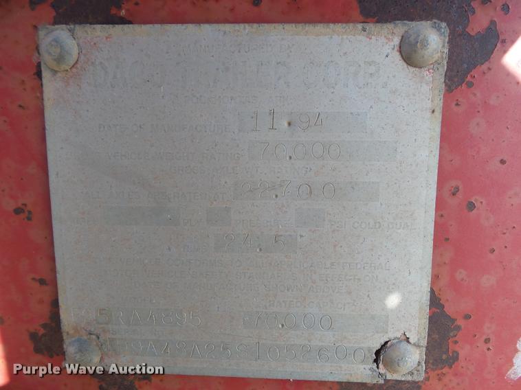 image for item DA4614 1995 Daco flatbed trailer