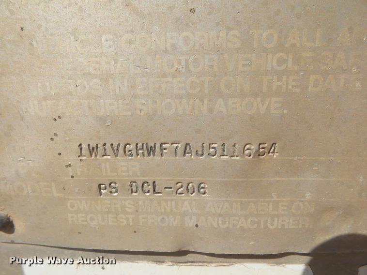 image for item DA4616 1989 Wilson PSDCL-206 livestock trailer