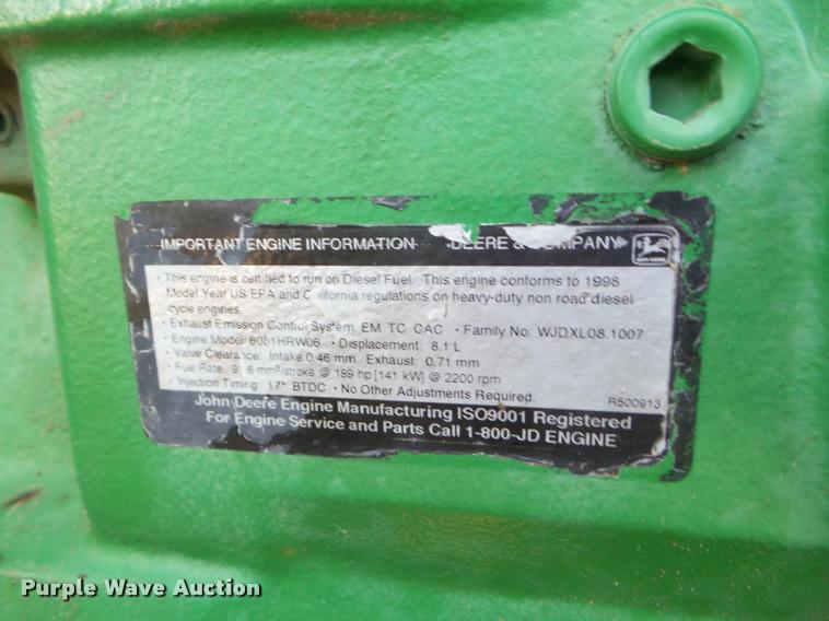 image for item DA4624 1998 John Deere 8100 MFWD tractor