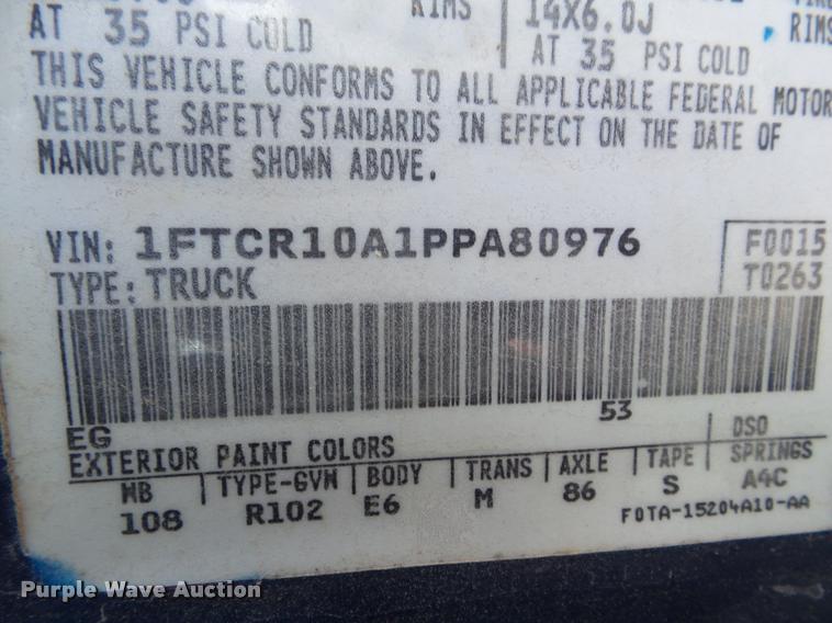 image for item DA4629 1993 Ford Ranger XLT pickup truck