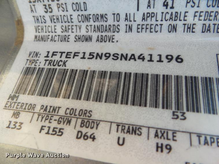 image for item DA4630 1995 Ford F150 XLT pickup truck