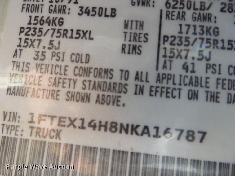 image for item DA4631 1992 Ford F150 XLT SuperCab pickup truck