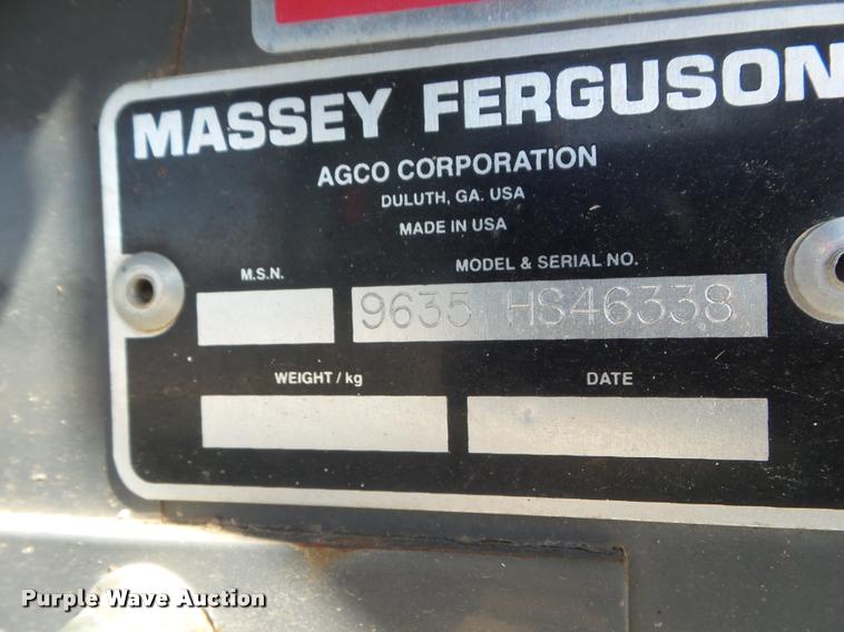 image for item DA4632 2007 Massey-Ferguson 9635 self-propelled windrower