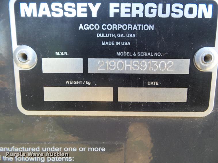 image for item DA4636 2007 Massey-Ferguson 2190 large square baler