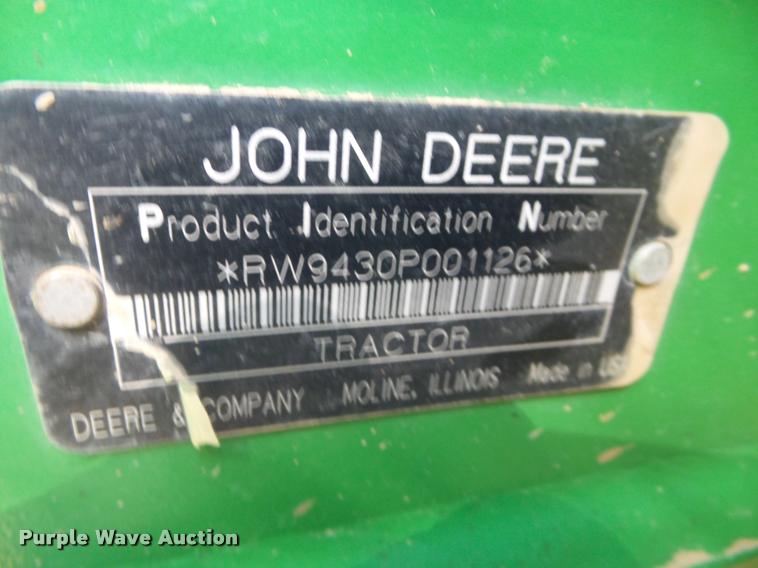 image for item DA4641 2007 John Deere 9430 4WD tractor