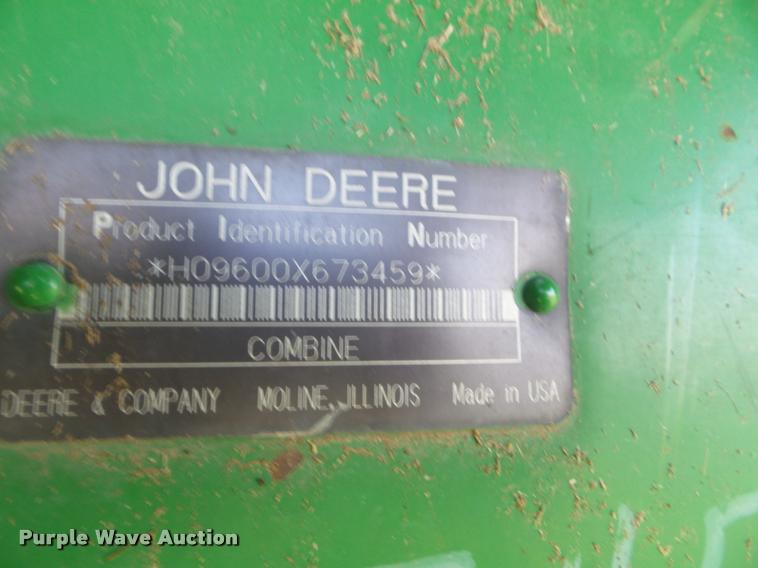 image for item DA4642 1997 John Deere 9600 combine