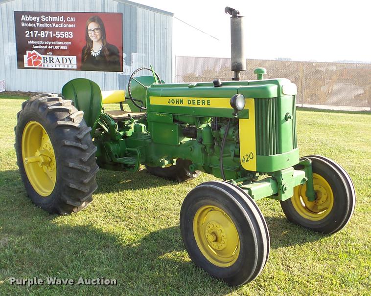 image for item DA8863 John Deere 420 tractor