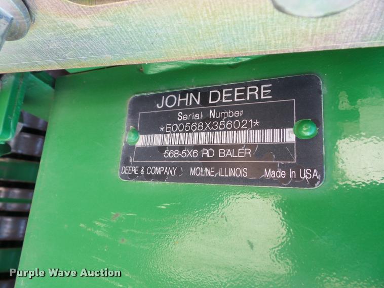 image for item J4759 2009 John Deere 568  Mega Wide Plus round baler